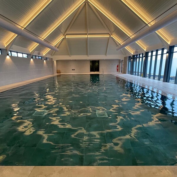 The new swimming pool and spa areas have now opened at Cams Hall Estate